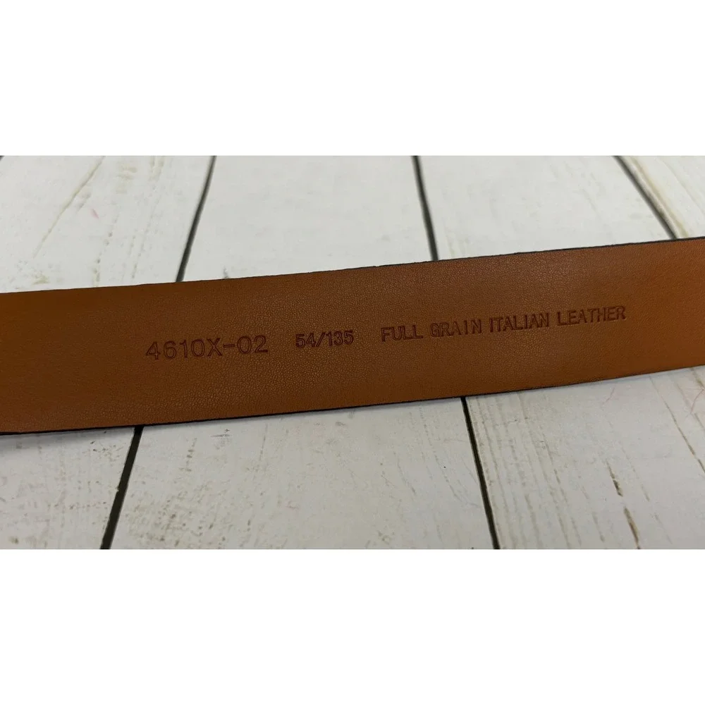 Mens Wearhouse Black Full Grain Italian Leather Dress Belt Size‎ 54 41810X-02
